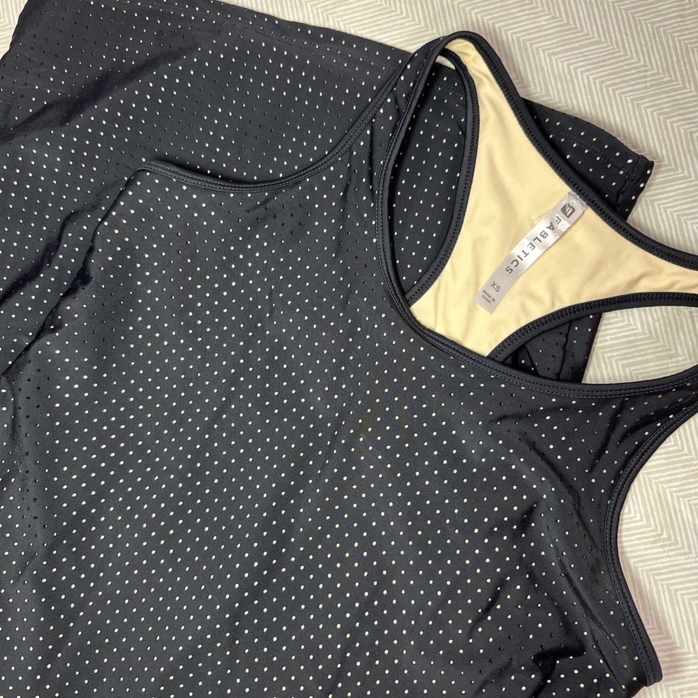 Fabletics Active Dress Womens XS Black Racer Back Tennis Pickleball Golf